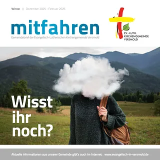 Magazintitel: Ein Wanderer mit Wolke vor dem Gesicht